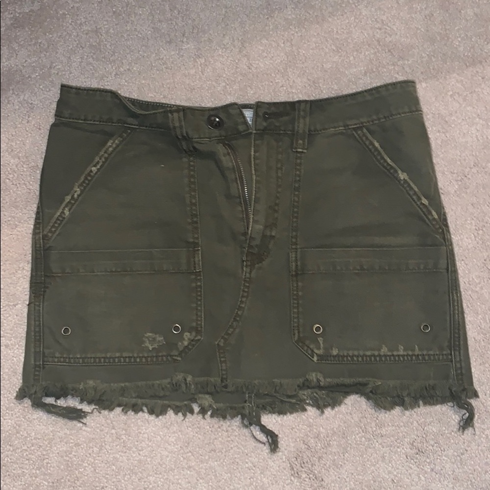 Free People Canvas Relaxed Mini Skirt